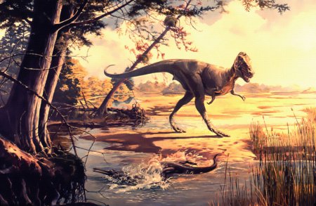 Artist's reconstruction of Cretaceous-period Turkana Basin. Image credit: Mauricio Anton.
