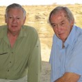 Don Johanson (L) and Richard Leakey, together at TBI's Ileret research facility.