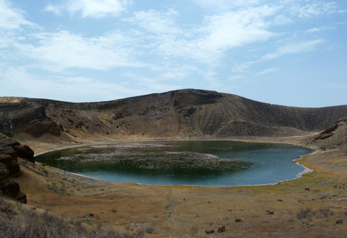 View over Central Island's Flamingo Crater