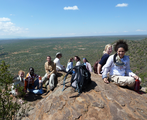 TBI Fall 2014 students on the summit of Mukenya