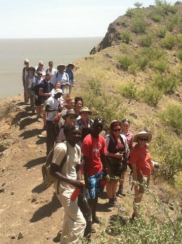 Field School students and TBI staff after the hike back up the crater.