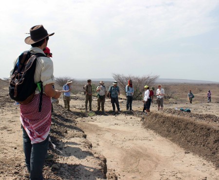 At the end of our field adventure, we visited an excavation site from a few years ago where researchers found hominin.
