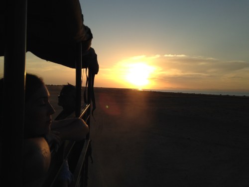 The sun sets with our hearts as we head back to camp for the last time, ending our geologic adventures at Koobi Fora.