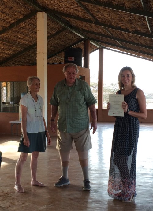Danielle with Drs Meave and Richard Leakey