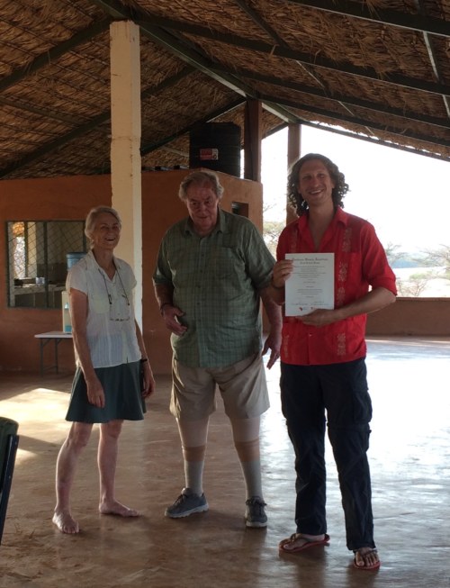 Jonathan with Drs Meave and Richard Leakey