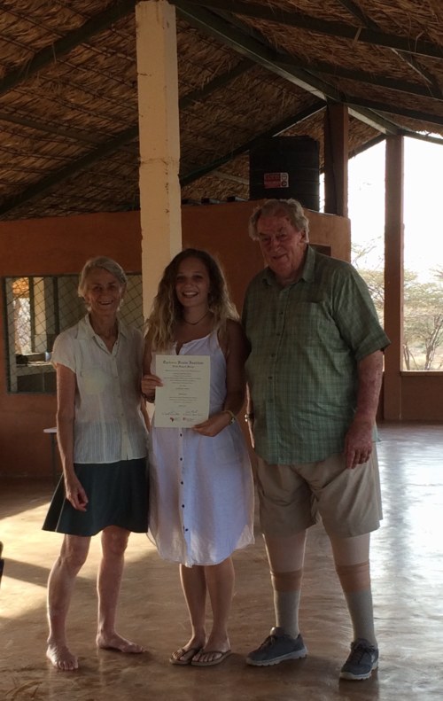 Kathryn with Drs Meave and Richard Leakey
