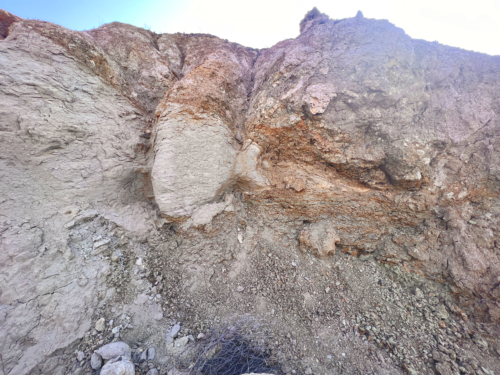 Interesting volcanoclastic debris flow at Dead Elephant.