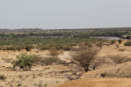Turkwel River and desert