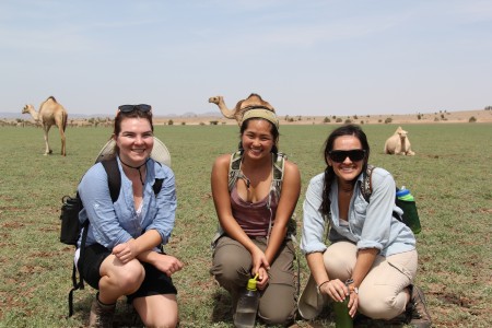 Leanna, Holly, and Eve (and camels)