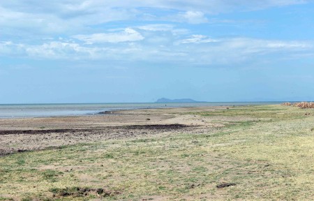 The view of North Island from the Tulu Bor delta shoreline.