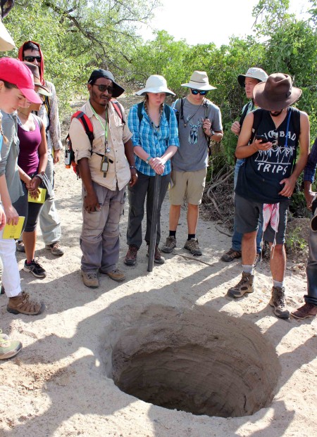 We stopped to look at a well along the laga (dried riverbed). Don't be deceived, these dry riverbeds have a higher water table underneath them. Local people will collect their drinking water in these areas, digging holes by hand and collecting the water that fills them up.