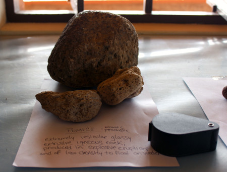 A sample of pumice from locations around Ileret.