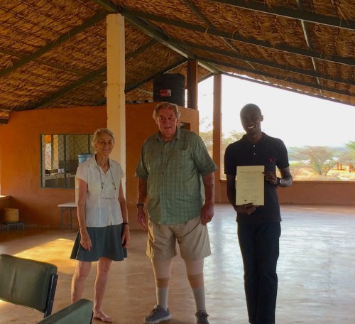 Toby with Drs Meave and Richard Leakey