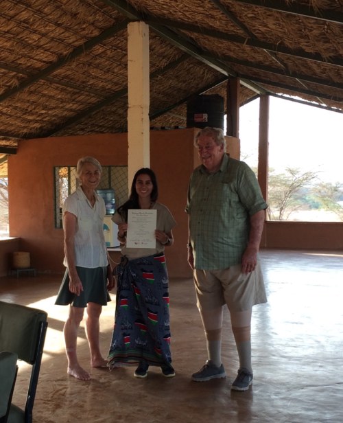 Carla with Drs Meave and Richard Leakey