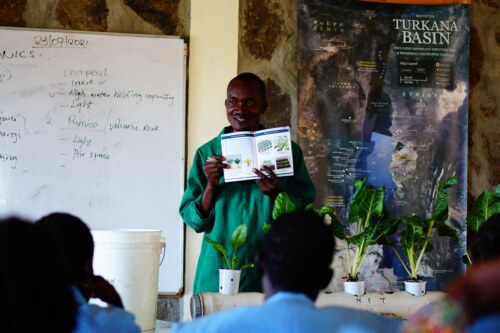 Shadrack with booklet in Ileret