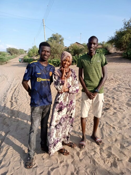 James, Rahma and Joseph at Ileret town all smiles