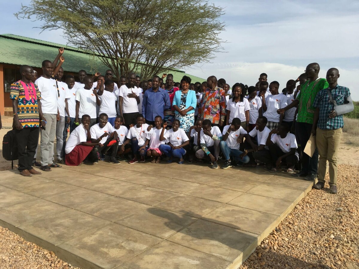 TBI’s scholarship review participants in Turkwel, Turkana County during a meeting in April 2022